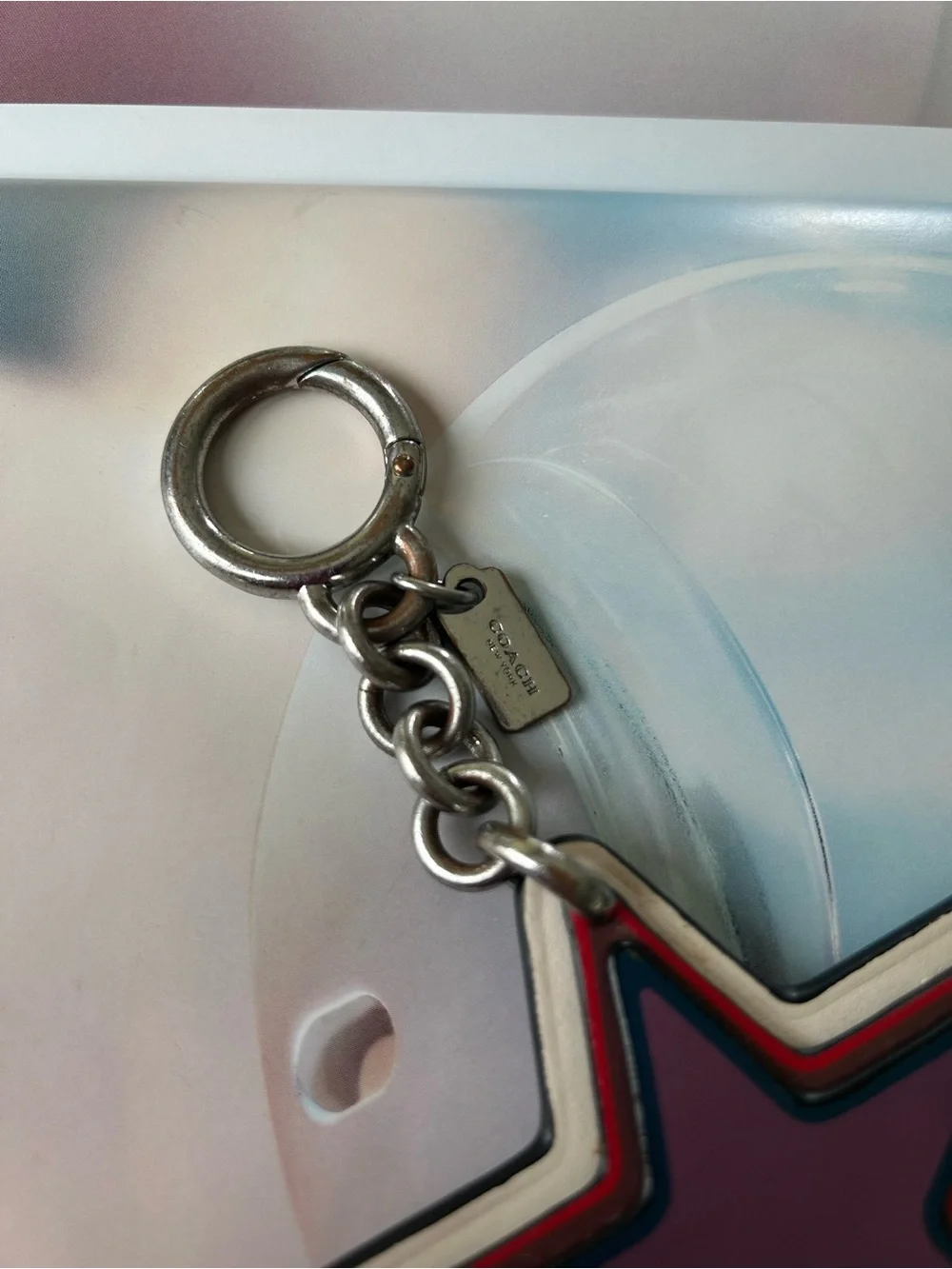 Coach Star Key Ring in Purple, Red, Navy( limited ed./used/displayed item)